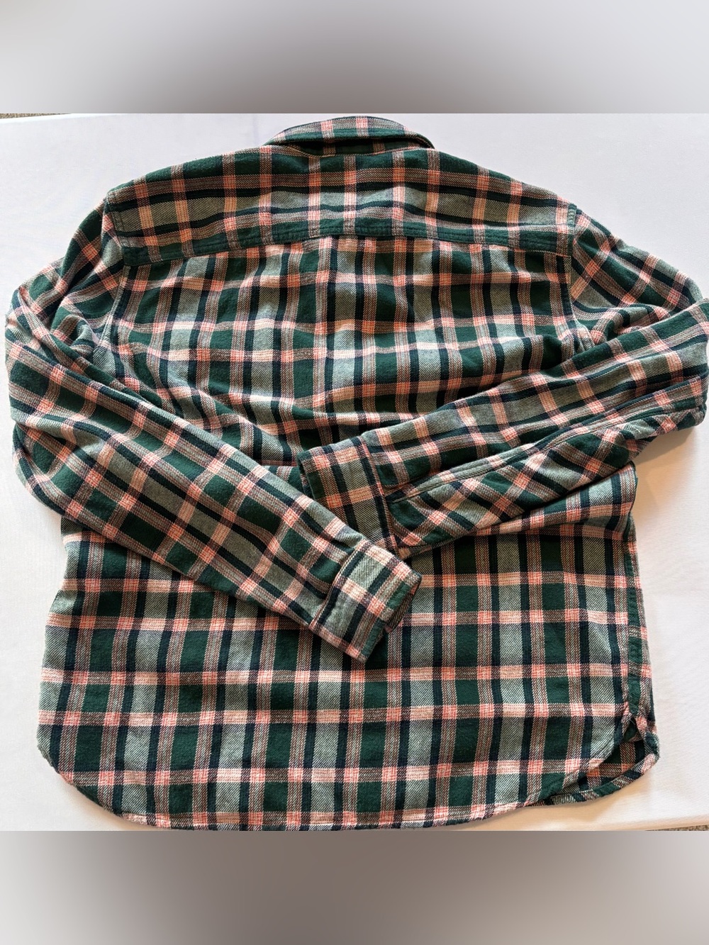 GAP & PENDLETON Men's Green & Pink Plaid Button-Up Shirt Medium Regular - Picture 4 of 10